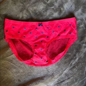 Aerie Red Polka Dot Underwear Size S